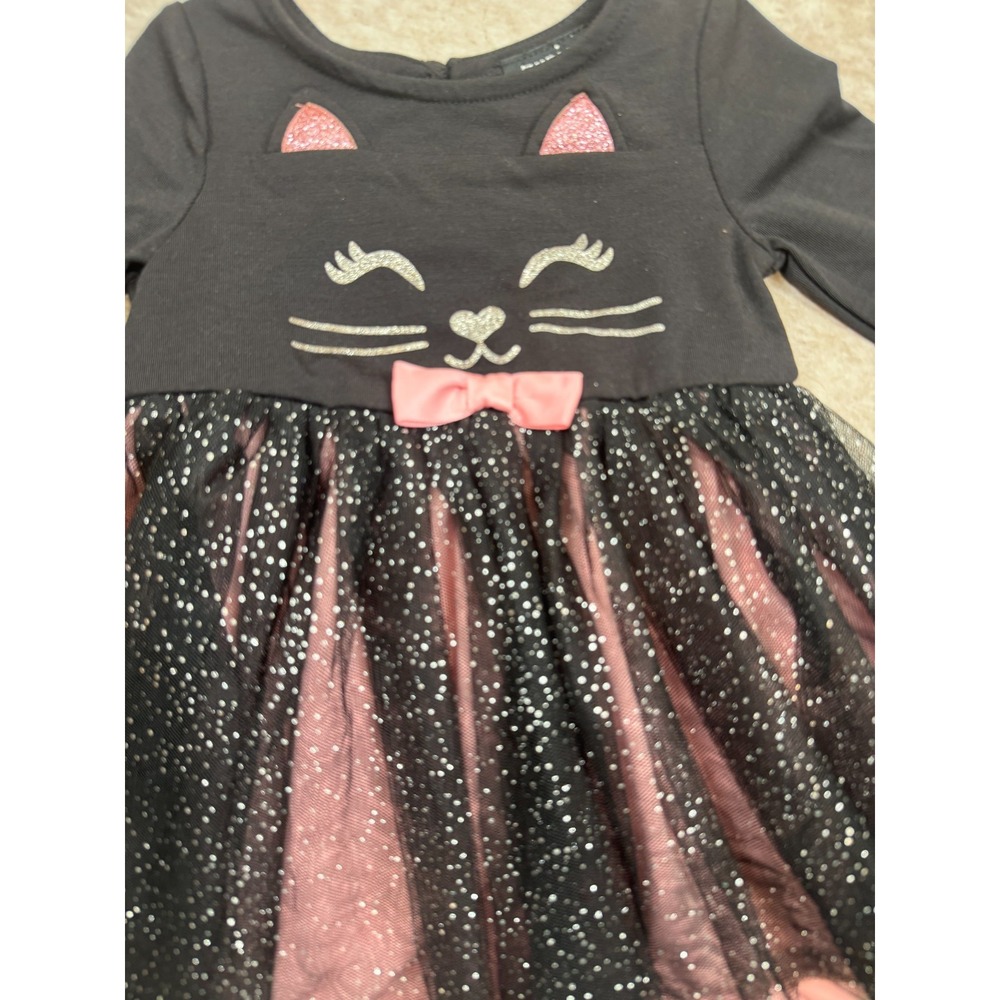 Zunie Baby Girl 12M Black Pink Cat Tutu Dress Outfit NWOT Halloween Costume - Picture 3 of 9
